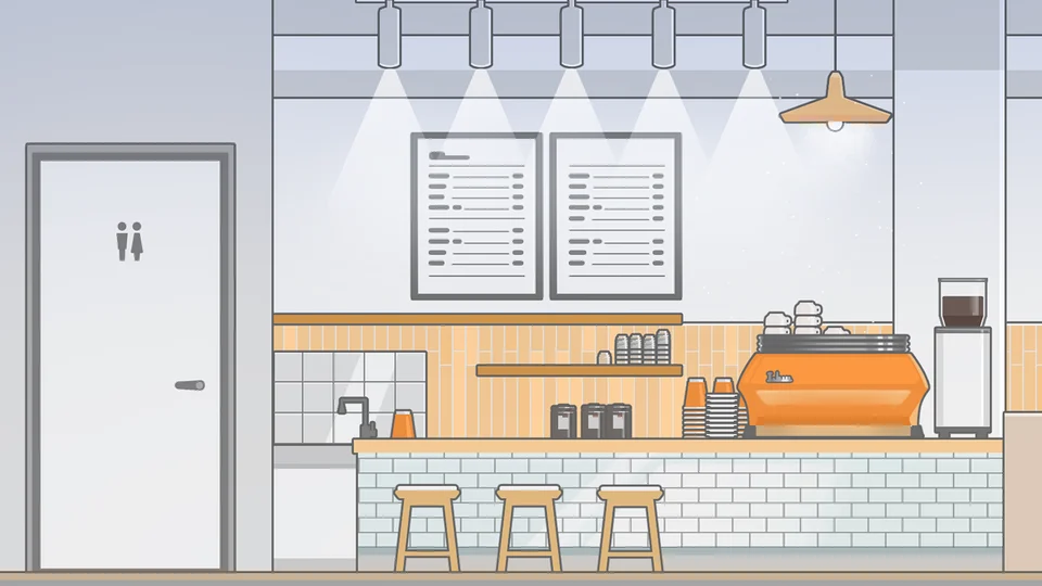 开张啦 微笑咖啡厅官网角色互动首屏截图